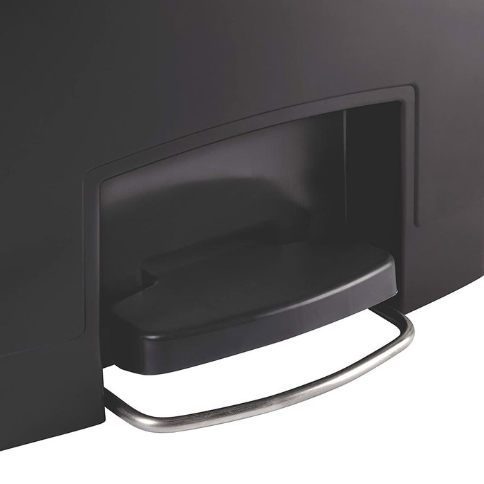 Cubo para la Basura Rubbermaid TAPA BASCULANTE Blanco Negro Plástico 25 L