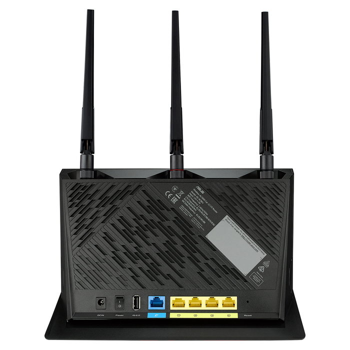 ASUS 4G-AC86U Router 4G/LTE Dual-Band Wi-Fi 5 AC2600, 2533 Mbps, 6 Antenas, Ethernet Gigabit, USB, MU-MIMO, Soporte SIM, Negro
