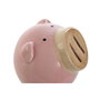 DKD Home Decor Hucha Cerdo Rosa en Dolomita 13x12x12 cm