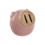 DKD Home Decor Hucha Cerdo Rosa en Dolomita 13x12x12 cm