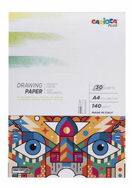 Bloc De Dibujo Carioca Plus Encolado Liso Grano Fino A4 140G 30H