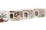 DKD Home Decor Calima 2023 Taza Boho Terracota Beige Dolomita Bambú Metal 27 cm Set 4 piezas 260 ml