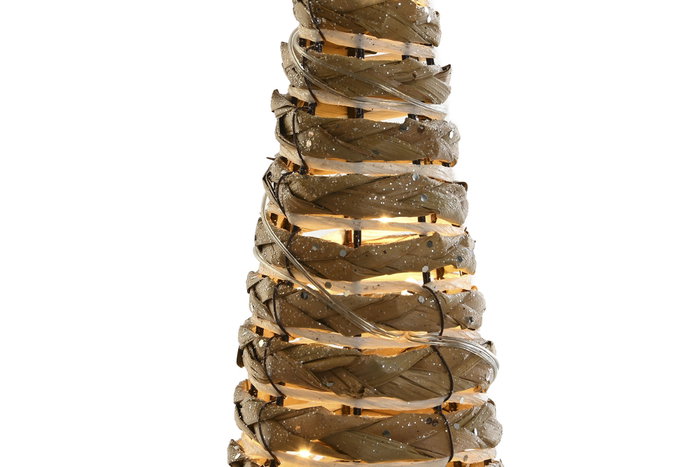 DKD Home Decor Set de 3 Conos de Ratán con LED Natural 20x20x80 cm DKD Home Decor Set de 3 Conos de Ratán con LED Natural 20x20x80 cm