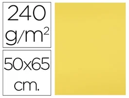 Liderpapel Cartulina Amarillo Limon 50x65 cm 240g/m2 Paquete de 25 Hojas para Dibujo y Manualidades
