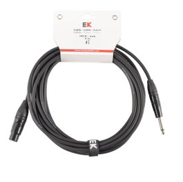 Ek Cable para Micrófono Jack a XLR Hembra 6 m