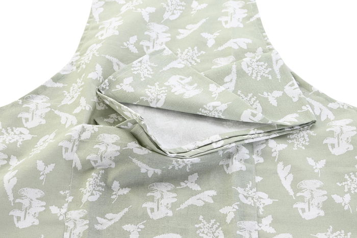 DKD Home Decor Delantal Alpino Marron Claro Blanco Algodon Set de 2 (6 Unidades) 40 x 0.1 x 60 cm