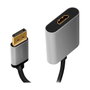 LogiLink Adaptador DisplayPort a HDMI 4K/60 Hz Aluminio Negro/Gris 0.15m