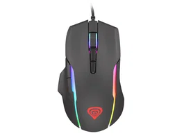 Natec Genesis Xenon 220 G2 Ratón Gaming Óptico USB 12800 DPI RGB Silencioso 7 Botones Programables Ambidiestro Software Negro
