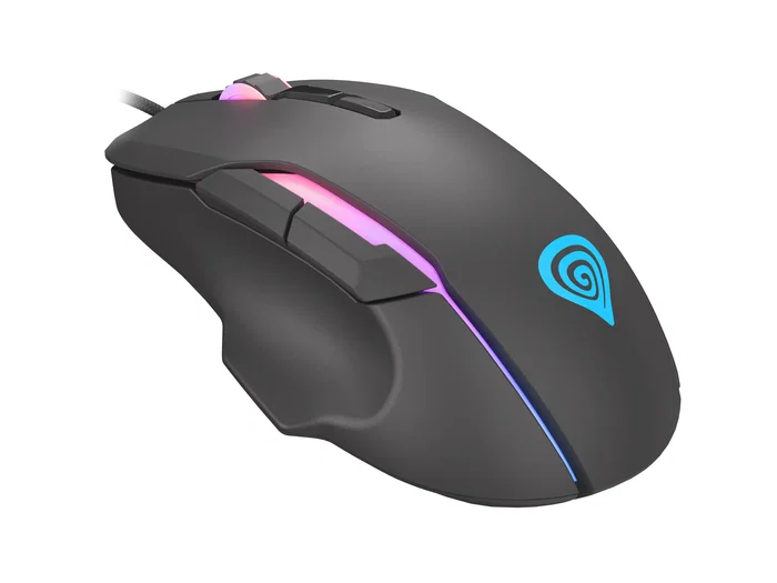Natec Genesis Xenon 220 G2 Ratón Gaming Óptico USB 12800 DPI RGB Silencioso 7 Botones Programables Ambidiestro Software Negro