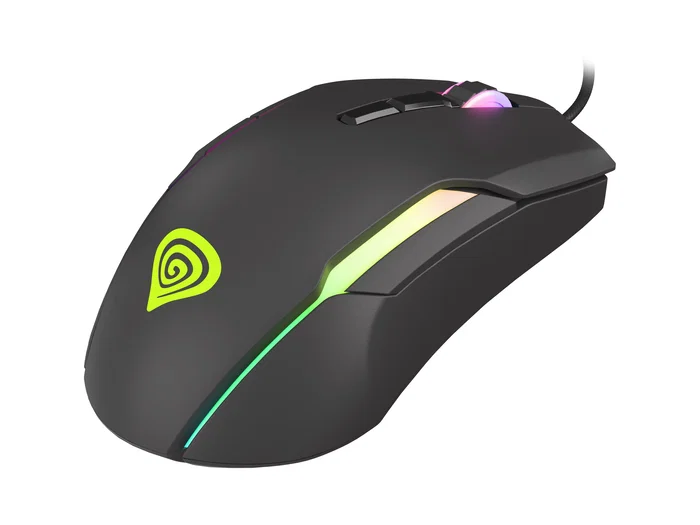 Natec Genesis Xenon 220 G2 Ratón Gaming Óptico USB 12800 DPI RGB Silencioso 7 Botones Programables Ambidiestro Software Negro