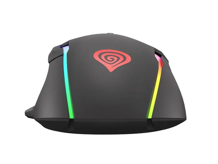 Natec Genesis Xenon 220 G2 Ratón Gaming Óptico USB 12800 DPI RGB Silencioso 7 Botones Programables Ambidiestro Software Negro