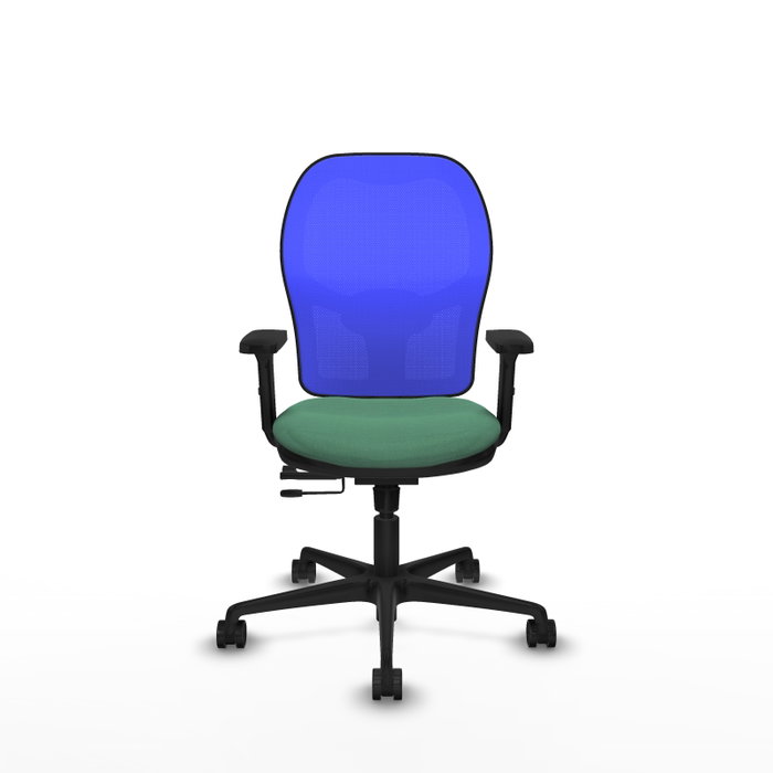 PIQUERAS Y CRESPO Silla de oficina Jorquera Sincro/Traslack Verde esmeralda y Azul