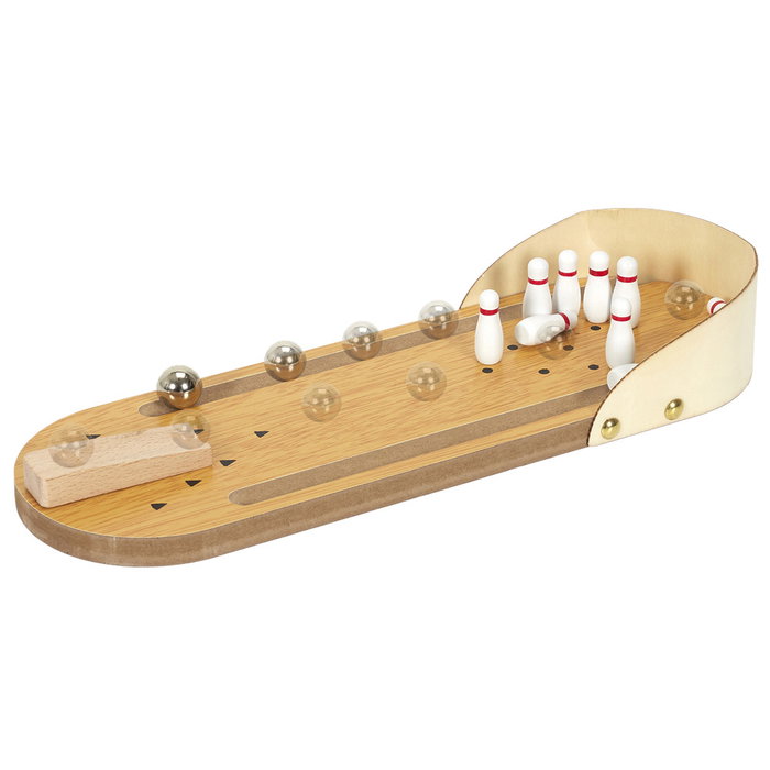 Mister Gadget Juego Bolos Escritorio Mini Madera Colección Vintage 10,5x30x4,5 cm