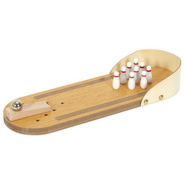 Mister Gadget Juego Bolos Escritorio Mini Madera Colección Vintage 10,5x30x4,5 cm