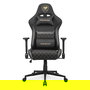 Cougar Silla Gaming Armor One V2 Gold F, Respaldo Ajustable 90-155°, Reposabrazos 4D, Acolchado Tela/PVC Negro y Oro, Peso Máx. 120 kg