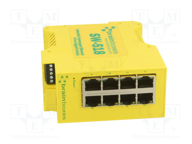 BRAINBOXES SW-518 Switch Ethernet no administrado de 8 puertos