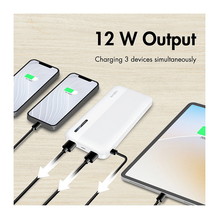 LogiLink Mobile Power Bank 10.000 mAh, USB-C, blanco