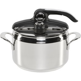 Lagostina Olla a Presión Diva 22 cm, 5 L, Silver
