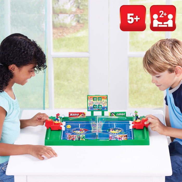 Epoch Super Mario Rally Tennis Juego 7434 con Figuras Coleccionables de Mario y Luigi para +5 Años