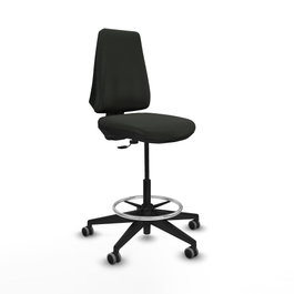 PIQUERAS Y CRESPO Taburete Elche CP Bali negro con base piramidal