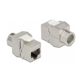 DeLOCK Módulo Keystone RJ45 hembra a LSA Cat.6A blindado, 2 piezas