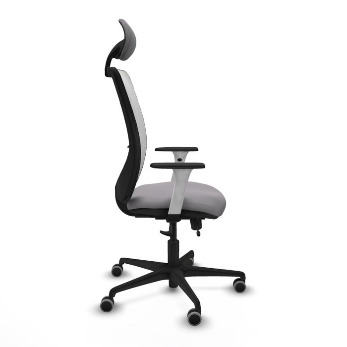 PIQUERAS Y CRESPO Silla de oficina Zulema Gris/Blanco con Mecanismo Sincro/Traslack PIQUERAS Y CRESPO Silla de oficina Zulema Gris/Blanco con Mecanismo Sincro/Traslack