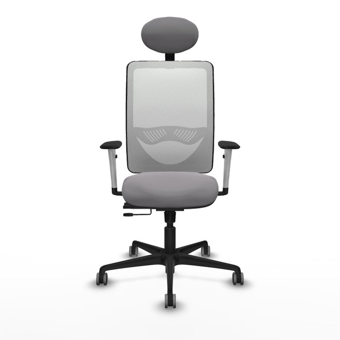 PIQUERAS Y CRESPO Silla de oficina Zulema Gris/Blanco con Mecanismo Sincro/Traslack PIQUERAS Y CRESPO Silla de oficina Zulema Gris/Blanco con Mecanismo Sincro/Traslack