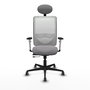 PIQUERAS Y CRESPO Silla de oficina Zulema Gris/Blanco con Mecanismo Sincro/Traslack