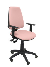PIQUERAS Y CRESPO Silla Elche con Mecanismo Asincro, Tela Rosa Pálido y Brazos 1D