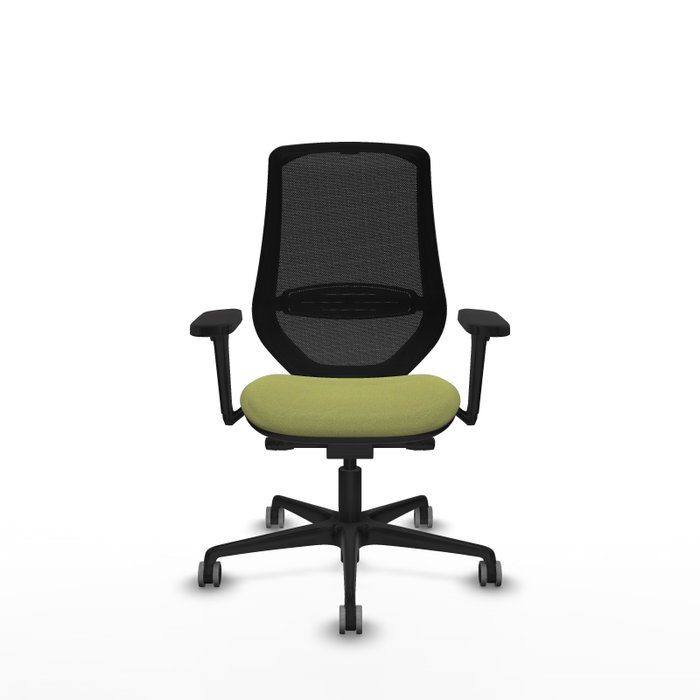 PIQUERAS Y CRESPO Silla de oficina Mardos con mecanismo Sincro/Traslack Verde oliva y Negro