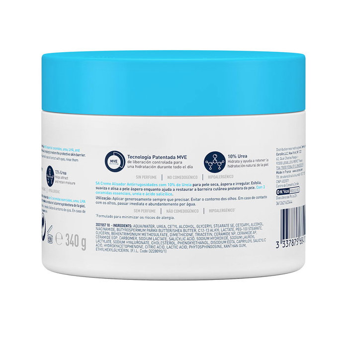 Cerave Crema Alisadora Anti-Rugosidades para Piel Seca, Áspera e Irregular, 340 gr Cerave Crema Alisadora Anti-Rugosidades para Piel Seca, Áspera e Irregular, 340 gr