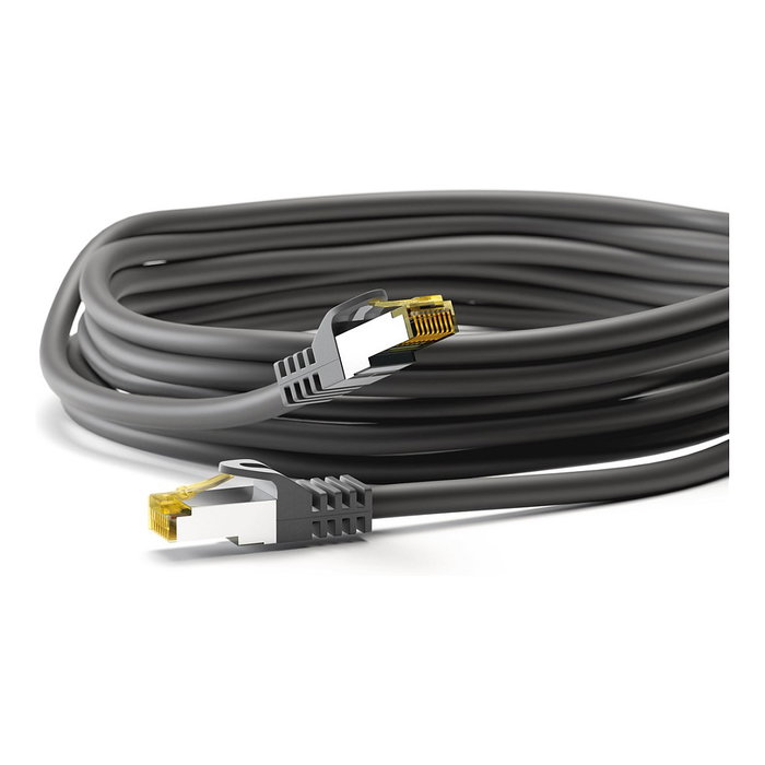 Goobay Cable de parcheo RJ45 CAT 6A S/FTP (PiMF) 7,5 m negro
