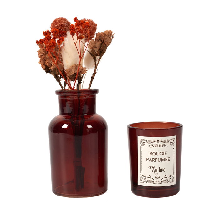 Home Deco Factory Vela Perfumada con Flores Secas