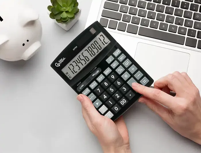 Liderpapel Calculadora Sobremesa XF30 12 Dígitos Solar y Pilas Color Negro 190x140x30 mm