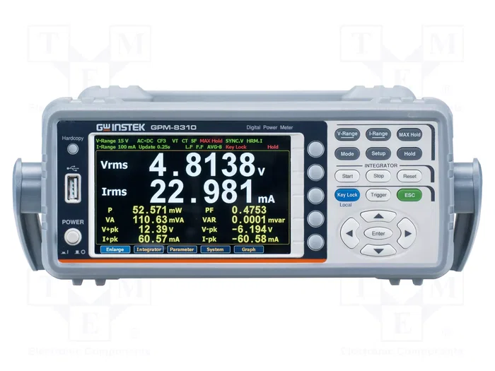 GW INSTEK GPM-8310 Medidor de Potencia True RMS 30A 600V