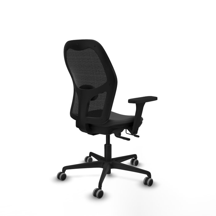PIQUERAS Y CRESPO Silla de oficina Jorquera con mecanismo Sincro/Traslack, Brazos 3D y Similpiel Gris oscuro