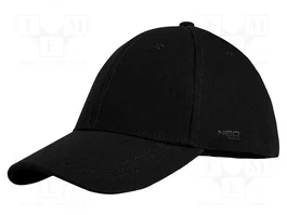 NEO TOOLS Gorra de béisbol negra de algodón