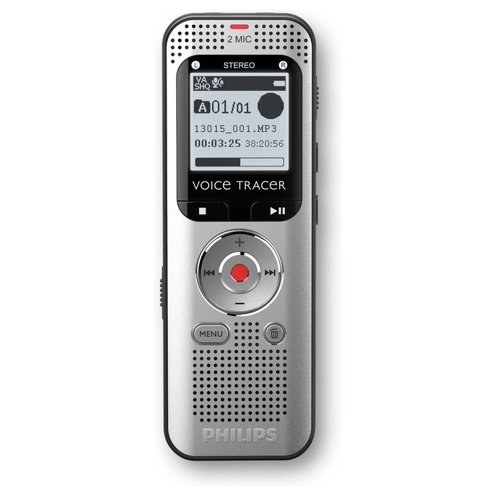 Philips DVT2015 Voice Tracer - Grabadora de Voz Digital con Memoria 8 GB, Pantalla LCD, Cancelación de Ruido, Hasta 2370h de Grabación y Radio FM Philips DVT2015 Voice Tracer - Grabadora de Voz Digital con Memoria 8 GB, Pantalla LCD, Cancelación de Ruido, Hasta 2370h de Grabación y Radio FM