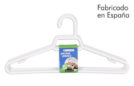 Dem Set 5 Perchas Plástico 38 x 17.5 cm Leo (12 Cajas)