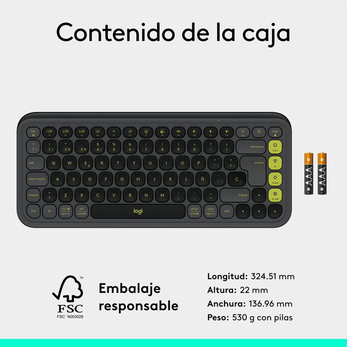 Logitech Pop Icon Keys Teclado Inalámbrico Bluetooth con Teclas Personalizables y Switch Fácil para Windows y macOS Logitech Pop Icon Keys Teclado Inalámbrico Bluetooth con Teclas Personalizables y Switch Fácil para Windows y macOS