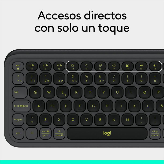 Logitech Pop Icon Keys Teclado Inalámbrico Bluetooth con Teclas Personalizables y Switch Fácil para Windows y macOS Logitech Pop Icon Keys Teclado Inalámbrico Bluetooth con Teclas Personalizables y Switch Fácil para Windows y macOS