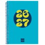 Finocam Agenda Cool para Estudiantes Espiral 2026-2027 Azul 155x212mm