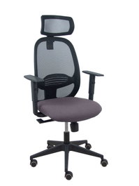 PIQUERAS Y CRESPO Silla de oficina Cilanco con mecanismo Sincro, Gris oscuro y Negro