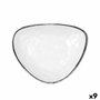 Quid Plato Triangular Melamina Select Filo Blanco y Negro 26x21x5,9 cm (9 Unidades)