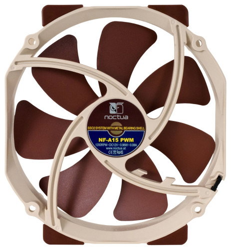 Noctua NF-A15 PWM Ventilador para Caja 140mm, 1200 RPM, 19.2 dB(A), 115.5 m³/h, PWM