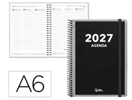 Liderpapel Agenda de Oficina 2027 Semana Vista A6 Bilingüe Espiral