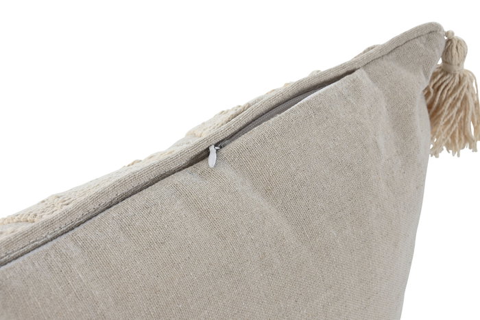 DKD Home Decor Cojín de Poliéster y Lino Natural 50x8x30 cm