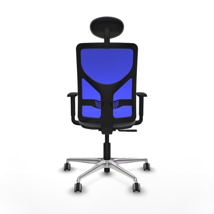 PIQUERAS Y CRESPO Silla de oficina Motilla con mecanismo Sincro, Gris y Azul
