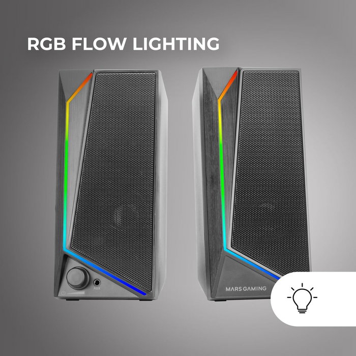 Mars Gaming MS72 Altavoces Gaming RGB 15W Negro Mars Gaming MS72 Altavoces Gaming RGB 15W Negro