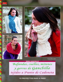 DRAC, Bufandas, cuellos, mitones, gorros de ganchillo tejidos con punto de canaleta - AA.VV.